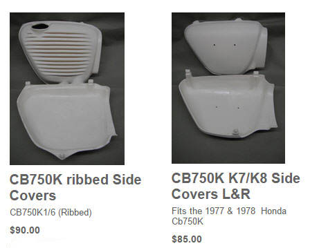 Honda 750 side covers K7-K8 1977-1978